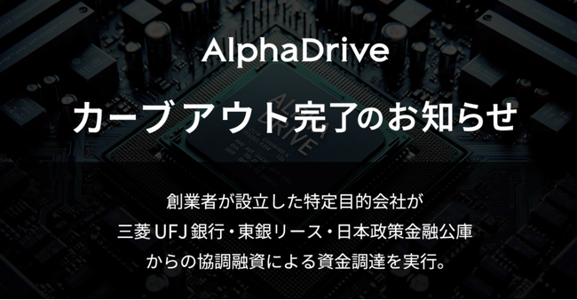 AlphaDrive、ユーザベースからのカーブアウトを完了