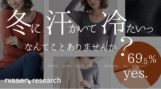 「冬の肌着」独自調査：7割の女性が冬の汗でヒヤッと経験あり！シリーズ累計販売枚数88万枚※超えの機能性インナー『WARMCORE』なら、寒暖差による不快感も、暖房による汗も解決できます！