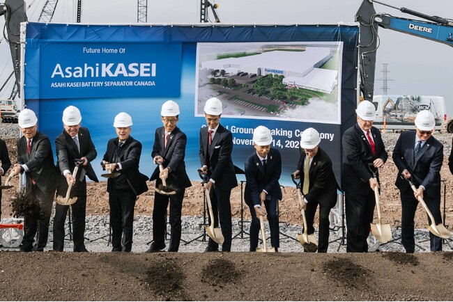 旭化成バッテリーセパレータ株式会社、カナダ・ポートコルボーン市で湿式セパレータ新工場の起工式を開催