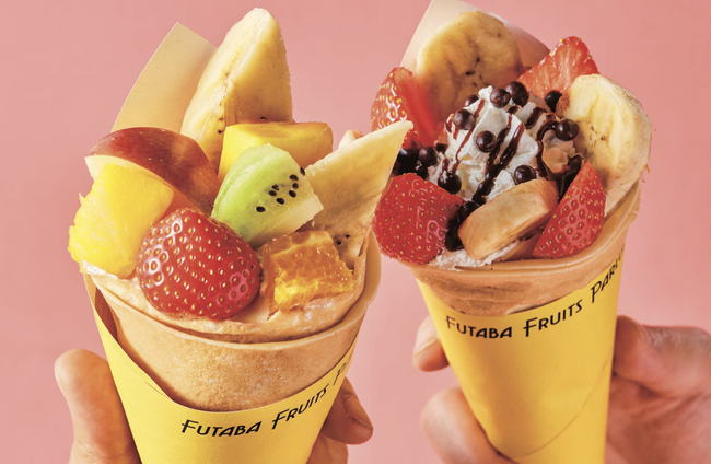 フタバフルーツパーラー名古屋店で、フルーツクレープの販売を開始