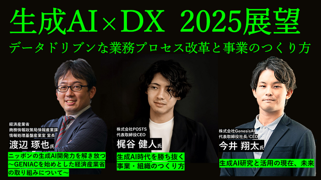 今後の生成AIビジネス考える　12/10オンラインセミナー　参加者募集