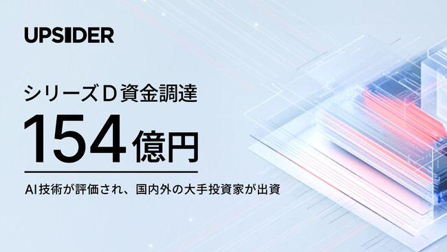 UPSIDER、154億円の資金調達を実施