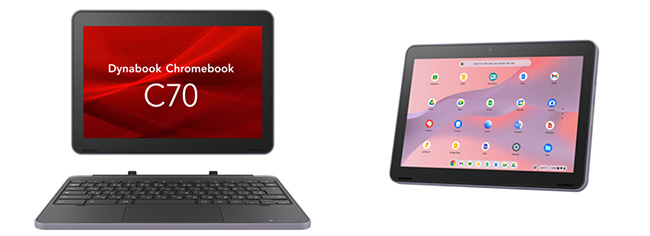 10.1型液晶を搭載、2in1デタッチャブルタイプを採用した、Chromebook(TM)「Dynabook Chromebook C70」の発売を開始