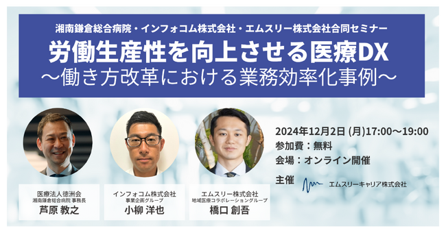 労働生産性を向上させる医療DX　　　　　　　　　　　　　　　　　～働き方改革における業務効率化事例～