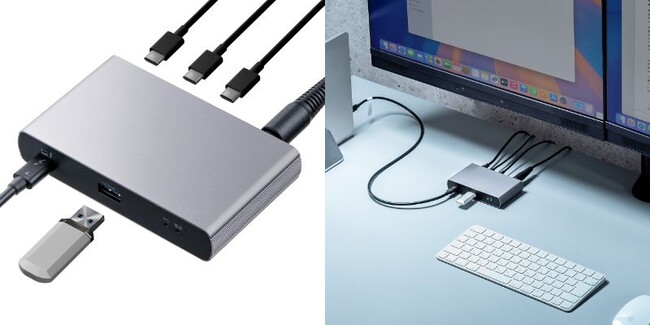2画面出力に対応！Thunderbolt4×3ポート搭載したドッキングステーションを11月22日に発売