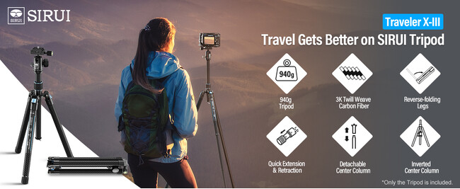 【Travelerシリーズラインアップ】新製品Traveler X-III カーボンファイバー製 トラベル三脚 - 軽量・高性能！