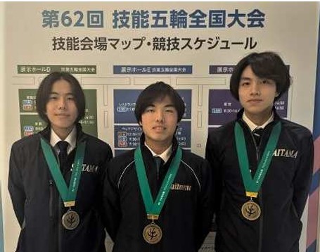 『第62 回技能五輪全国大会』 建築大工職種 ポラスハウジング協同組合の志村 渉、宗像 良人、千葉 大輝が敢闘賞を受賞！
