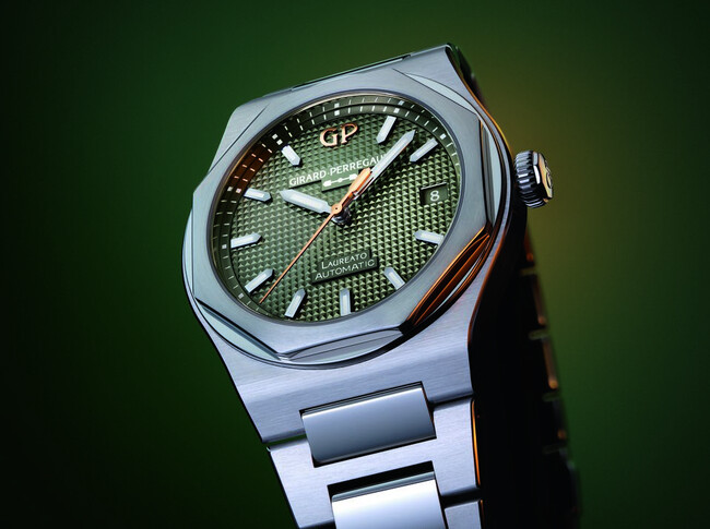 ジラール・ペルゴのアイコン「ロレアート」コレクションより38mm サイズの「ロレアート セージグリーン」と「 ロレアート ミッドナイトブルー」が登場！