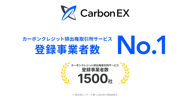 Carbon EX、排出権取引所の登録事業者数で国内No.1を獲得