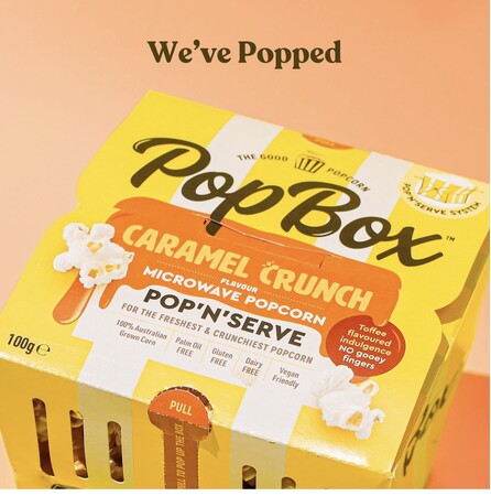 オーストラリア産ポップコーンPopBoxに新フレーバー”キャラメルクランチ”が登場！