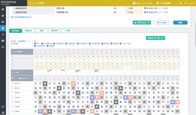 介護施設向けAI搭載シフト自動作成サービス「miramos」を発売