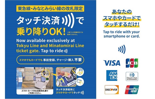 2024年12月4日（水）から、みなとみらい線の全駅で、クレジットカードやデビットカード等のタッチ決済およびQRコード認証を活用した乗車サービスの実証実験を開始します