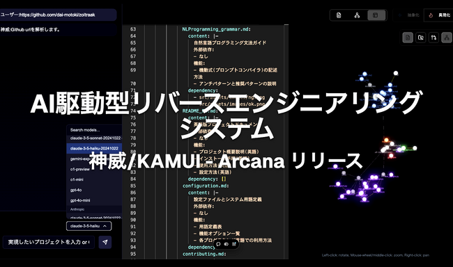 AI駆動型大規模リバースエンジニアリングシステム 神威/KAMUI - Arcana