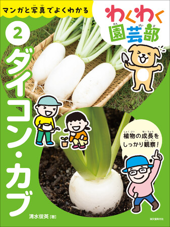 ダイコン・カブの栽培方法を紹介！マンガと写真で楽しく学べる書籍。