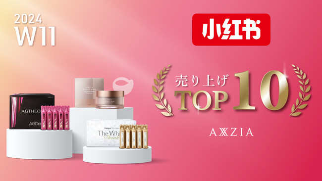 中国のECイベント「W11」　RED（小紅書）にてRED BOOK AXXZIA海外旗艦店が売上トップ10に選出