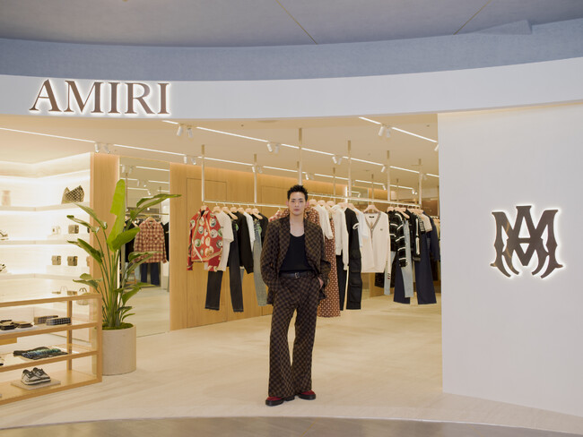 AMIRI 名古屋松坂屋オープンに俳優の竜星涼が来店