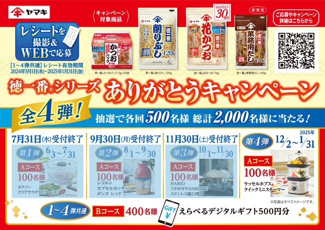 発売30周年を記念した「徳一番(R)シリーズありがとうキャンペーン」第4弾を開始！