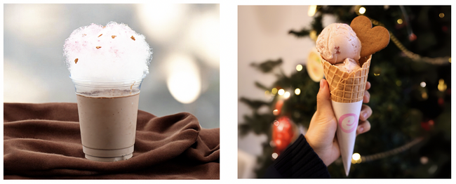 濃厚でクリーミーな植物由来のアイス「eclipseco」ふわふわ雪のようなコットンキャンディが可愛いホリデーシーズン限定メニュー登場！
