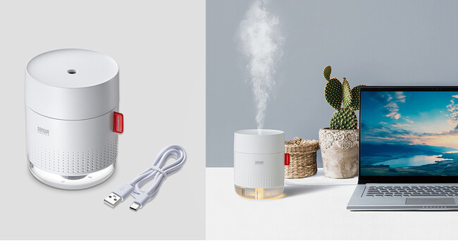 コンセントのない場所でも使える、USB充電式加湿器を発売