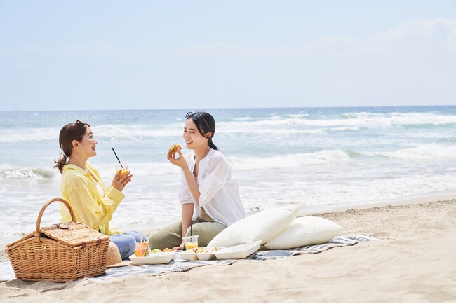 【下田プリンスホテル】五感で感じる白い砂浜と青い海で癒され、心身をリフレッシュ「白浜のビーチで朝食を　～海ピクニック～　」を販売