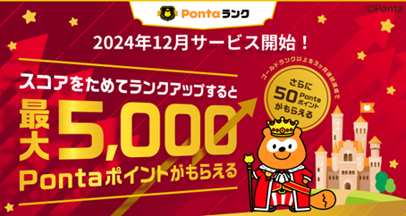 Pontaサービスを使えば使うほどランクアップして毎月特典がもらえる！ Pontaのロイヤリティプログラム「Pontaランク」開始