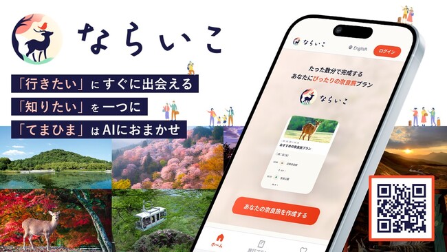 あなたにピッタリのなら旅を提案するWEBサービス「ならいこ」 提供開始