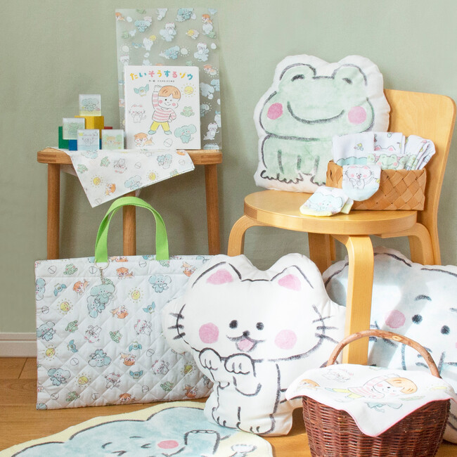 【第一弾は全18種】絵本『たいそうするゾウ』（作：えちがわのりゆき／フレーベル館）が絵本ナビオリジナルグッズになりました！