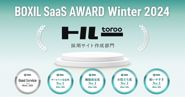 採用マーケティングサービス「トルー」、「BOXIL SaaS AWARD Winter 2024」採用サイト作成部門で「Good Service」に選出