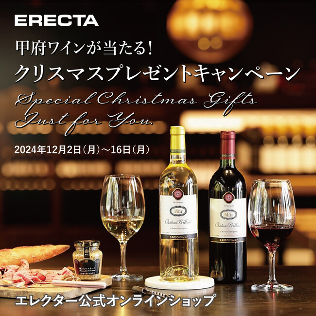 甲府の匠たちが届ける！ エレクターシェルフ購入で甲府ワインが当たるクリスマスプレゼントキャンペーン【エレクター公式オンラインショップ】