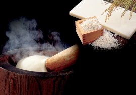 つきたての正月餅 つきたての正月餅