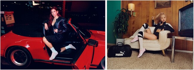 【12月発売：新商品ラインアップ】1. Dua LipaとBLACKPINKのRoseが着用する「SPEEDCAT OG」の新色ピンク / 2. 洗練されたカモフラージュ柄の「MOSTRO CAMO」