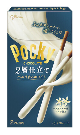 2000年に大ヒットを記録した「ムースポッキー」が令和に生まれ変わって新登場！「ポッキー2層仕立て＜バニラ香るホワイト＞」12月10日（火）より発売