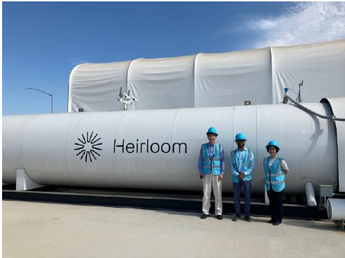 大気からCO2を回収する「ネガティブエミッション技術」を持つ米Heirloom Carbon Technologies社に出資しました