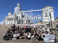 福岡県直方市中学生海外派遣事業「派遣団員報告会」　ユメ二ティのおがたにて12月21日に開催