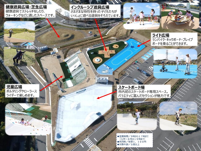 【和歌山市】年間１,１００円でサブスク利用ができるスケートボード場や、インクルーシブ遊具広場も！「つつじが丘総合公園」にぎわい・スポーツ公園ゾーン が令和６年１２月７日（土）にオープン！
