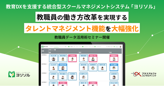 教育DXを支援する統合型スクールマネジメントシステム「ヨリソル」教職員の働き方改革を実現するタレントマネジメント機能を大幅強化
