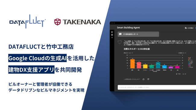 DATAFLUCTと竹中工務店、Google Cloudの生成AIを活用した建物DX支援アプリを共同開発