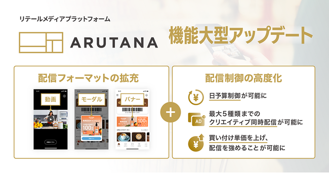 DearOne、累計約3,300万MAUのリテール公式アプリ群に横断的に広告配信ができる「ARUTANA」の機能大型アップデートを1月から順次開始