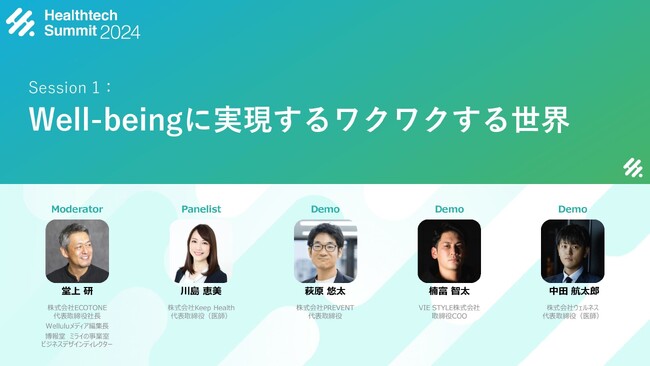 予防医療のウェルネス代表 中田が「Healthtech Summit 2024」に登壇