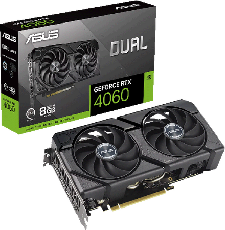 ASUSから、GeForce RTX 4060 高冷却デュアルファン搭載グラフィックボード『DUAL-RTX4060-8G-EVO』発売