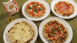 ▲イタリア料理店「Sole」にて新たに提供するピザ4種 ▲イタリア料理店「Sole」にて新たに提供するピザ4種