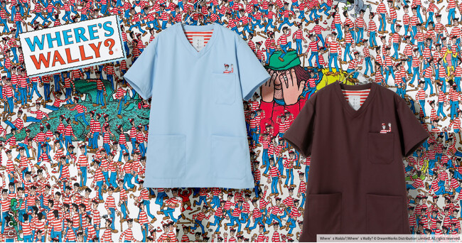 メディカルアパレルブランド「クラシコ」世界中で愛される名作絵本「ウォーリーをさがせ！」とコラボ！遊び心あふれる新作スクラブ登場