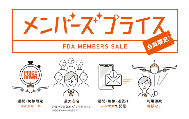 FDA　【FDAメンバーズ会員限定運賃】『メンバーズプライス』の設定について