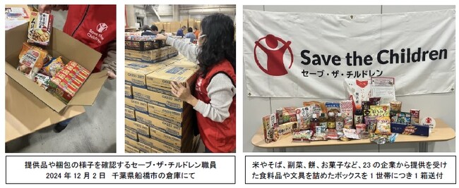 国際NGOセーブ・ザ・チルドレン：2024年「子どもの食 応援ボックス」 冬休み分 経済的に困難な状況にある5,006世帯へ食料品を発送