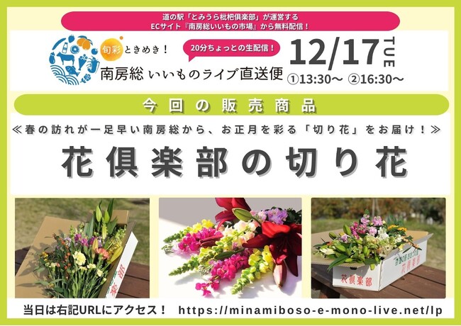【ライブ限定特典をご用意】『旬彩ときめき！南房総いいものライブ直送便』で「お正月を彩る切り花」を特集！