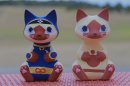 ▲「オリジナルアイルー色塗り体験」塗り参考例 ▲「オリジナルアイルー色塗り体験」塗り参考例