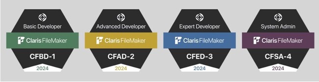 幅広いスキルレベルを対象とした日本独自の Claris FileMaker 技術者試験、新たに 2 つの試験の配信を開始