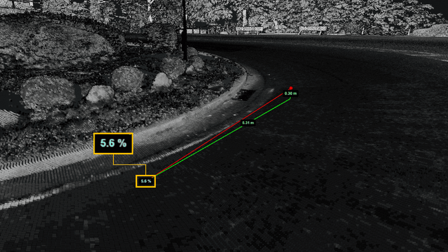 (お知らせ) 3次元点群データ閲覧サービス「3Dmapspocket(R)」機能アップデート　道路勾配の自動算出が可能に