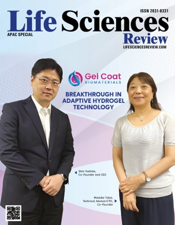 Gel Coat Biomaterials社、米Life Sciences Review誌の表紙を飾り、アメーバハイドロゲルによる酵素保護技術が新たな可能性を開く