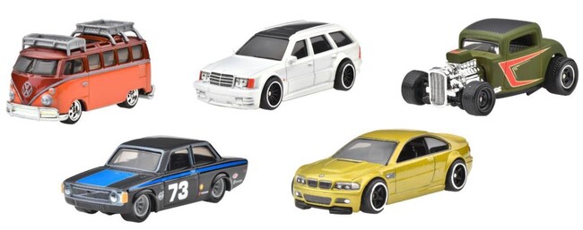 世界No.1のミニカーブランドHot Wheels「ホットウィール ブールバード」シリーズよりフォルクスワーゲン、メルセデス・ベンツ、フォード、ボルボ、BMWブランドの代表的なモデル5車種が新登場！